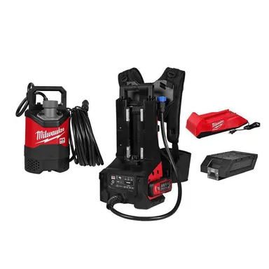 Milwaukee MXF211-1XC, kit: MX FUEL 1HP 2 in. Submersible Pump Kit with (1) MXFXC406 Battery Pack and (1) Portable Pump Console with Remote