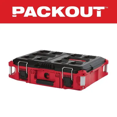 Milwaukee 48-22-8424, accessory: PACKOUT 22 in. Medium Red Tool Box with 75 lbs. Weight Capacity (photograph from the Home Depot listing)