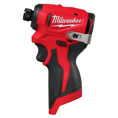 Milwaukee 3450-20, bare tool: M12 12V Lithium-Ion Subcompact Brushless Cordless 1/4 in. Hex Impact Driver (Tool-Only) (photograph from the Home Depot listing)