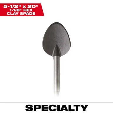 Milwaukee 48-62-4030, accessory: 5-1/2 in. x 20 in. High-Speed Steel Hex Clay Spade Bit