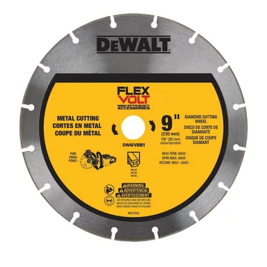 DeWalt DWAFV8901, accessory: 9 in. Diamond Metal Cutting Cut-Off Saw Blade