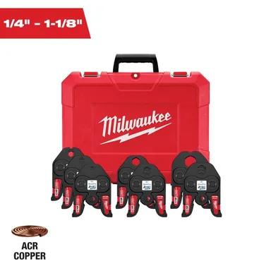 Milwaukee 49-16-2662Z, accessory: 1/4 in. - 1-1/8 in. ZoomLock MAX ACR Copper Press Jaw Kit for M18 FORCE LOGIC Press Tool (photograph from the Home Depot listing)
