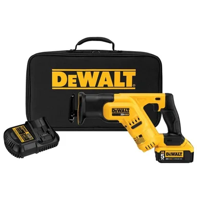 DeWalt DCS387P1, kit: 20V MAX Lithium-Ion Cordless Compact Reciprocating Saw Kit with 5.0Ah Battery, Charger, and Contractor Bag