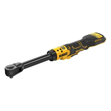 DeWalt DCF513EB, bare tool: ATOMIC 20V MAX 3/8 in. Extended Reach Cordless Ratchet (Tool Only) (photograph from the Home Depot listing)