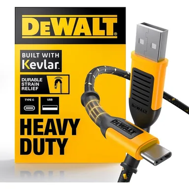 DeWalt 131 1348 DW2, unclassified: 6 ft. Reinforced Braided Cable for USB-A to USB-C