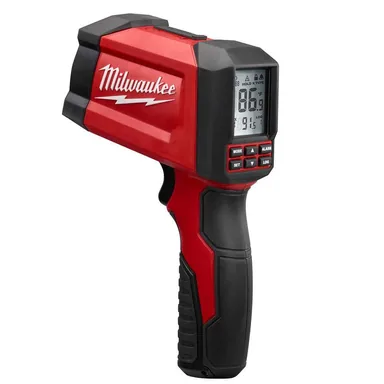 Milwaukee 2269-20, bare tool: Laser Temperature Gun Infrared/Contact 30:1 Thermometer (photograph from the Home Depot listing)