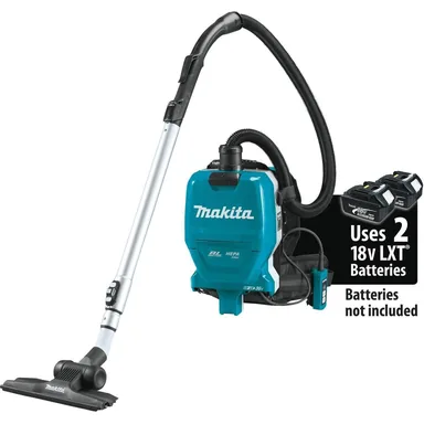 Makita XCV09Z, bare tool: Makita XCV09Z 36V (18V X2) LXT Brushless 1/2 Gallon HEPA Filter Backpack Dry Vacuum, Tool Only