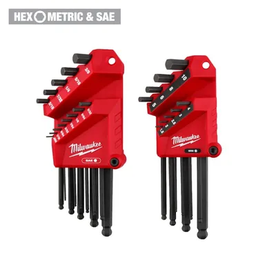 Milwaukee 48-22-2187, accessory: Ball End SAE/Metric L- Key Set (22-Piece)