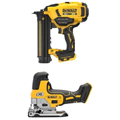 DeWalt DCN210BWDCS335B, bundle: 20V MAX XR 18 Gauge Cordless Brad Nailer and 20V MAX XR Cordless Barrel Grip Jigsaw (Tools Only)