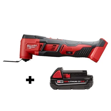 Milwaukee 2626-20-48-11-1820, bundle: M18 18V Lithium-Ion Cordless Multi-Tool with 2.0 Ah Compact Battery