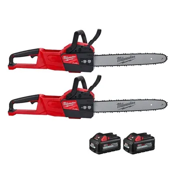 Milwaukee 2727-20-2727-20-48-11-1862, bundle: M18 FUEL 16 in. 18V Lithium-Ion Brushless Battery Electric Chainsaw with Two M18 6Ah High Output Batteries (2-Tool)