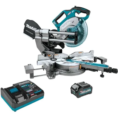 Makita GSL02M1, kit: Makita GSL02M1 40V max XGT Brushless Cordless 8-1/2" Dual-Bevel Sliding Compound Miter Saw Kit, AWS Capable (4.0Ah)