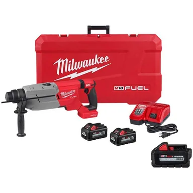 Milwaukee 2916-22-48-11-1865, bundle: M18 FUEL ONE-KEY 18V Lithium-Ion Brushless Cordless 1-1/4 in. SDS-Plus D-Handle Rotary Hammer Kit w/(3) 6.0 Ah Batteries