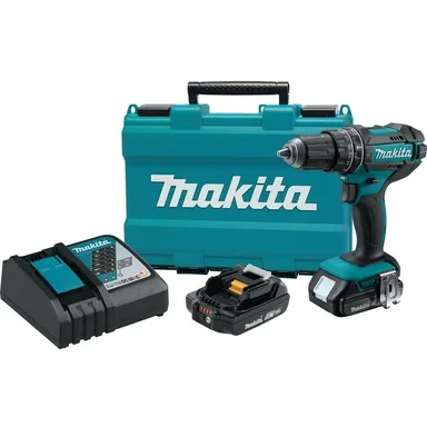 Makita XPH10R, kit: Makita XPH10R 18V LXT Lithium-Ion Compact Cordless 1/2" Hammer Driver-Drill Kit (2.0Ah)