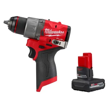 Milwaukee 3403-20-48-11-2450, bundle: M12 FUEL 12-Volt Lithium-Ion Brushless Cordless 1/2 in. Drill Driver with High Output 5Ah Battery