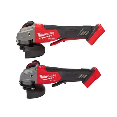 Milwaukee 2888-20-2880-20, bundle: M18 FUEL 18V Lithium-Ion Brushless Cordless 4-1/2 in./5 in. Grinder w/Variable Speed and Paddle Switch w/Grinder