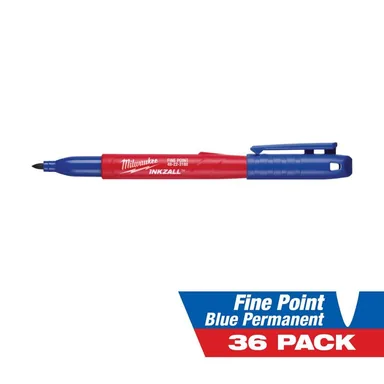 Milwaukee 48-22-3180-36X, accessory: INKZALL Blue Fine Point Jobsite Permanent Marker (36-Pack)