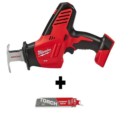 Milwaukee 2625-20-48-00-5201, bundle: M18 18V Lithium-Ion Cordless HACKZALL Reciprocating Saw with Carbide Teeth Metal Cutting SAWZALL Saw Blade