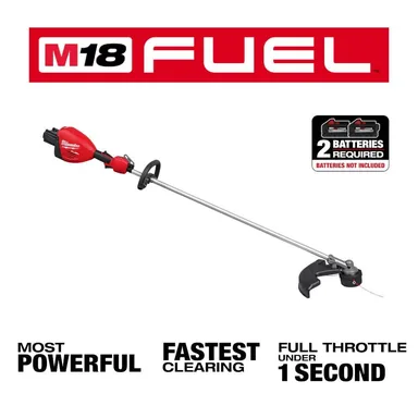 Milwaukee 3006-20-49-16-2800, bundle: M18 FUEL 18V Brushless Cordless 17 in. Dual Battery Straight Shaft String Trimmer & 0.105 in. x 180 ft. Trimmer Line