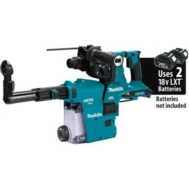 Makita XRH10ZW, bare tool: Makita XRH10ZW 36V (18V X2) LXT Brushless 1-1/8" SDS-PLUS AVT Rotary Hammer, w/ HEPA Dust Extractor, AFT, AWS Capable, Tool Only