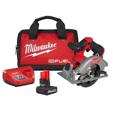 Milwaukee 2521-21HO, kit: M12 FUEL 12V Lithium-Ion Brushless 5-3/8 in. Cordless Circular Saw Kit w/XC High Output 5.0 Battery Pack and Charger