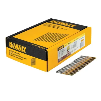 DeWalt DWRHS10DR120G, accessory: 3 in. x 0.120 in. Ring Shank Hot Galvanized Collated Framing Nails (2000 Pack)