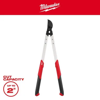 Milwaukee 48-22-9366, accessory: 2 in. Cut Capacity High Carbon Steel Blade, 32 in. Bypass Lopper with Dual-Position Grips (photograph from the Home Depot listing)