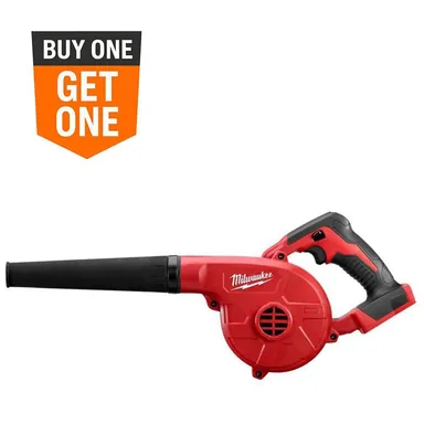 Milwaukee 0884-20, bare tool: M18 18V Lithium-Ion Cordless Compact Blower (Tool-Only)