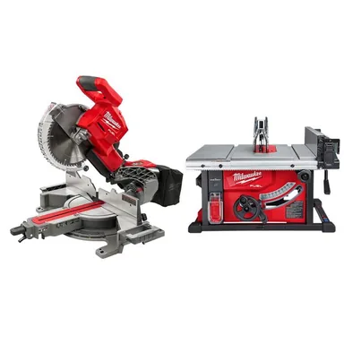 Milwaukee 2734-20-2736-20, bundle: M18 FUEL 18V Lithium-Ion Brushless 10 in. Cordless Dual Bevel Sliding Compound Miter Saw with 8-1/4 in. Table Saw