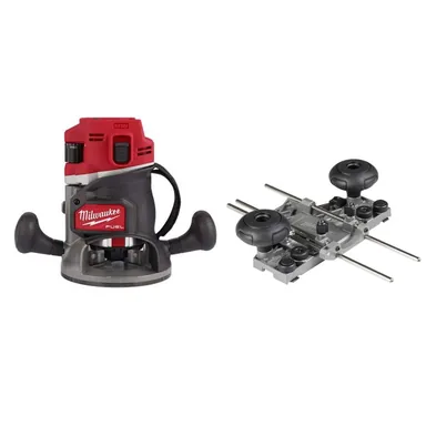 Milwaukee 2838-20-48-11-2838, bundle: M18 FUEL 18V Lithium-Ion Cordless Brushless 1/2 in. Router (Tool-Only) with Track Adapter