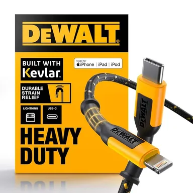 DeWalt 131 1357 DW3, unclassified: 4 ft. DW3 Reinforced Cable for Lightning to USB-C