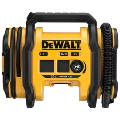 DeWalt DCC020IB, bare tool: 20V MAX Cordless Electric Portable Inflator (Tool Only) (photograph from the Home Depot listing)