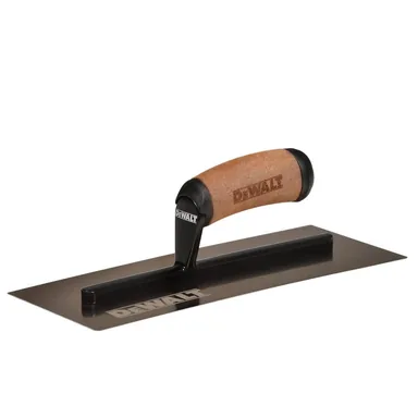 DeWalt DXTT-2-991, unpowered: 12 in. x 4.75 in. Flat ULTRA-FLEX Stainless Steel Trowel with Leather Handle
