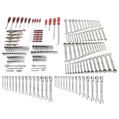 Milwaukee 48-22-9489-48-22-9513-48-22-9413, bundle: Mechanics Tool Set with SAE and Metric 144-Position Flex-Head Ratcheting Combination Wrenches (221-Piece)