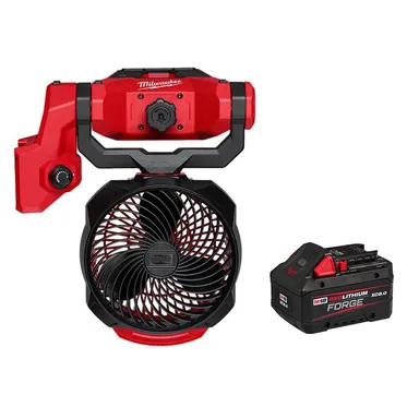 Milwaukee 0817-20-48-11-1881, bundle: M18 18-Volt Lithium-Ion Brushless Cordless Scissor Lift Fan w/ FORGE 8.0 Ah Battery