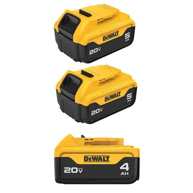 DeWalt DCB205-2WDCB204, bundle: 20V MAX Lithium-Ion 5.0Ah and 4.0Ah Batteries (2 -Pack)
