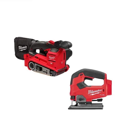Milwaukee 2832-20-2737-20, bundle: M18 FUEL 18-Volt Lithium-Ion Cordless Belt Sander W/M18 FUEL Jigsaw