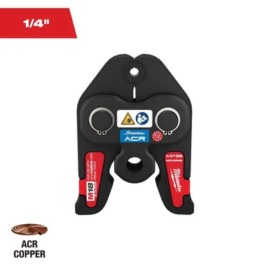 Milwaukee 49-16-2650M, accessory: 1/4 in. Streamline ACR Press Jaw for M18 FORCE LOGIC Press Tools (photograph from the Home Depot listing)