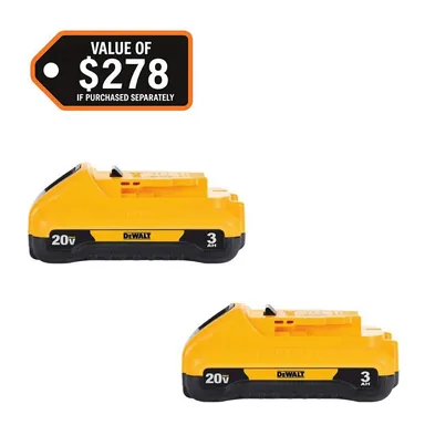 DeWalt DCB230-2, accessory: 20V MAX Compact Lithium-Ion 3.0Ah Battery Pack (2 Pack)