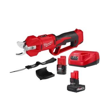Milwaukee 2534-21-48-11-2450, bundle: M12 12V Cordless Brushless Pruner Shears Kit W/ 2.0 Ah Battery & Charger, M12 High Output 5.0 Ah Battery