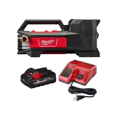 Milwaukee 2771-20-48-59-1835, bundle: M18 18-Volt 1/4 HP Lithium-Ion Cordless Transfer Pump with 3.0Ah Battery and Charger