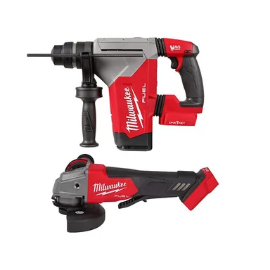Milwaukee 2915-20-2880-20, bundle: M18 FUEL 18V Lithium-Ion Brushless Cordless 1-1/8 in. SDS-Plus Rotary Hammer with 4-1/2 in./5 in. Grinder