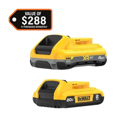 DeWalt DCB224-2, accessory: 20V MAX Lithium-Ion 4.0 Ah and 2.0Ah Battery Packs (2-Pack)