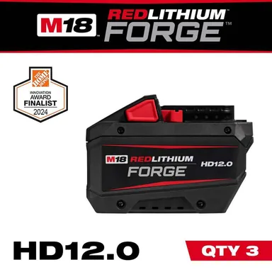 Milwaukee 48-11-1813-x3, accessory: M18 18V Lithium-Ion REDLITHIUM FORGE HD 12.0 Ah Battery Pack (3-Pack)