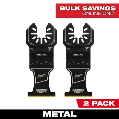 Milwaukee 49-25-1502, accessory: 1-3/8 in. Carbide Universal Fit Extreme Metal Cutting Multi-Tool Oscillating Blade (2-Pack)