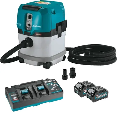Makita GCV04PMX, kit: Makita GCV04PMX 40V max XGT Brushless Cordless 4 Gallon HEPA Filter Dry Dust Extractor Kit, AWS Capable (4.0Ah)