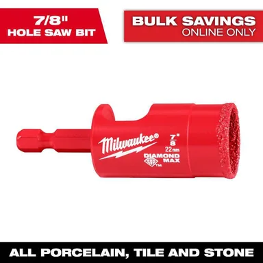 Milwaukee 49-56-0516, accessory: 7/8 in. Diamond Max Hole Saw Bit