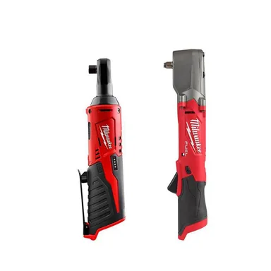 Milwaukee 2457-20-2564-20, bundle: M12 12V Lithium-Ion Cordless 3/8 in. Ratchet and 3/8 in. Right Angle Impact Wrench