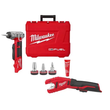 Milwaukee 2532-20-2471-20, bundle: M12 FUEL ProPEX Expander Tool with 1/2 in.-1 in. RAPID SEAL ProPEX Expander Heads with M12 12V Copper Tubing Cutter