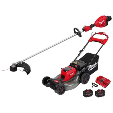 Milwaukee 3006-20-2823-22HD, bundle: M18 FUEL 18V Brushless Cordless 17 in. Dual Battery Straight Shaft String Trimmer w/Mower, (2) 12.0 Ah Battery, Charger
